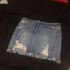 Denim mini skirt